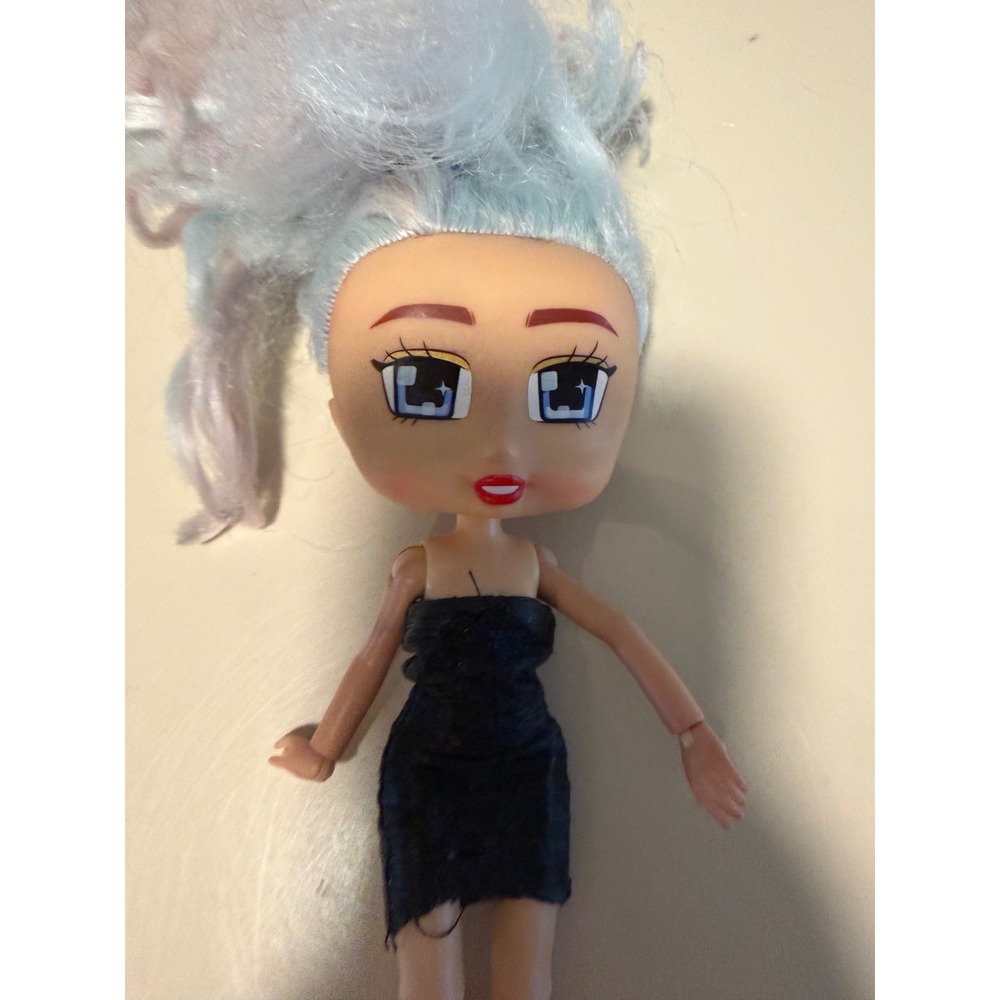 Boxy Girls Fashion Doll Blue Pink Hair Black Dress 8 Inch Articulated Toy - Picture 4 of 6
